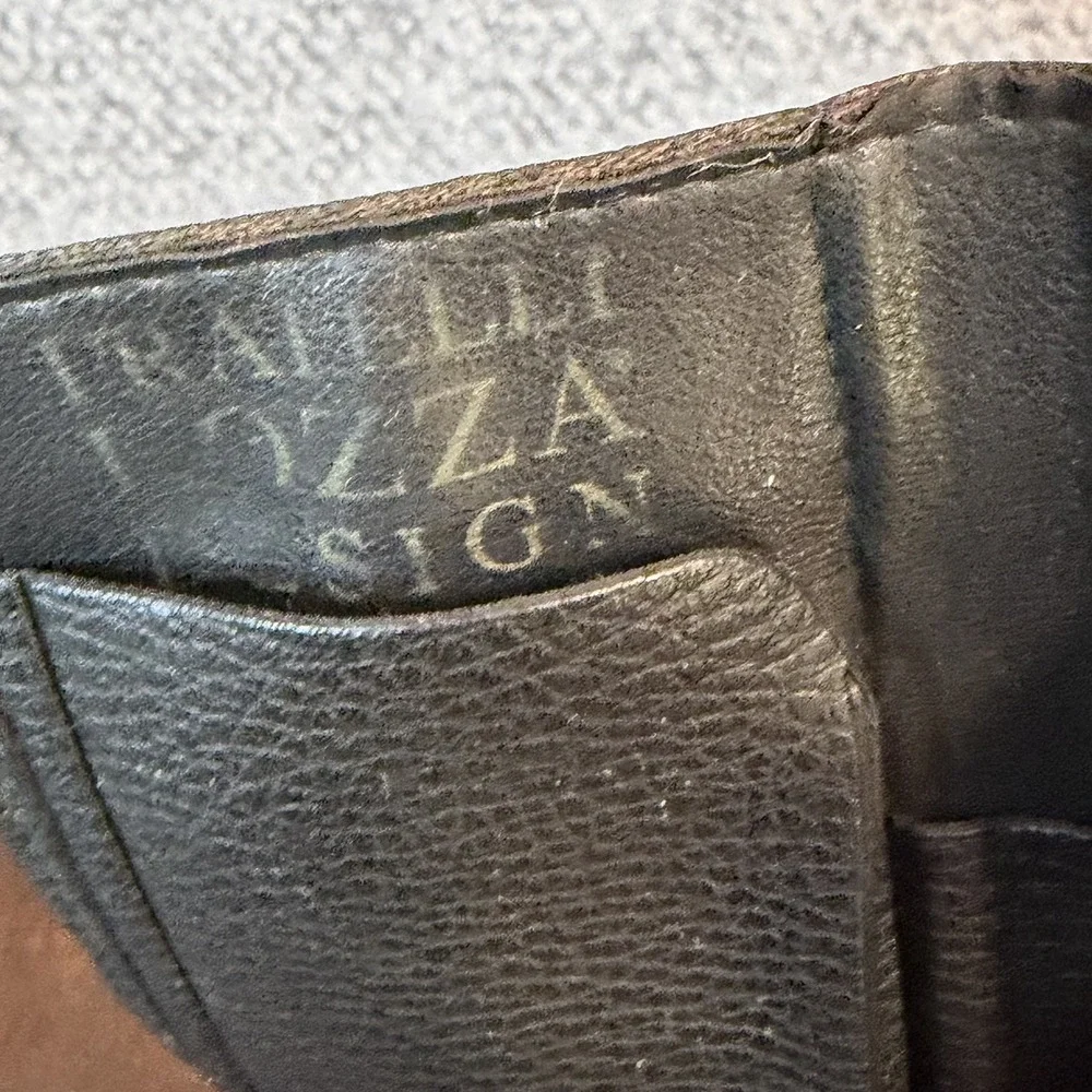 Vintage Fratelli Pozza Design Black Leather Glasses *Case Only* Made In Italy